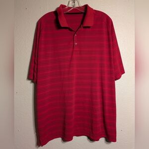 slazenger Men's Red Striped Polo Shirt Size Xl Pre-owned